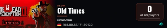 Old Times live status badge