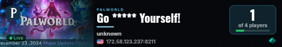 Go ***** Yourself! live status badge