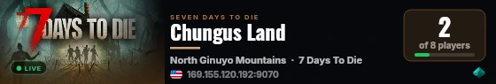 Chungus Land live status badge