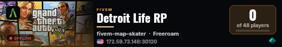 Detroit Life RP live status badge