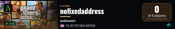 nofixedaddress live status badge