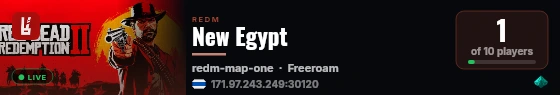 New Egypt live status badge