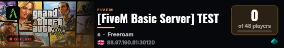 [FiveM Basic Server] TEST live status badge