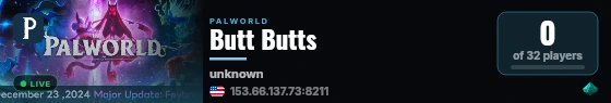 Butt Butts live status badge