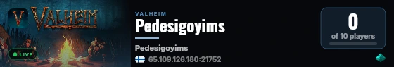 Pedesigoyims live status badge