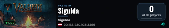 Sigulda live status badge