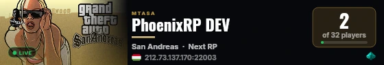 PhoenixRP DEV live status badge