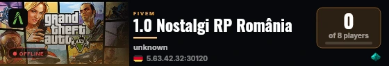 1.0 Nostalgi RP România live status badge