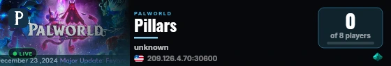 Pillars live status badge