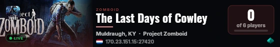 The Last Days of Cowley live status badge