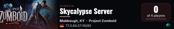Skycalypse Server live status badge
