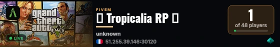 🌴 Tropicalia RP 🌴 live status badge