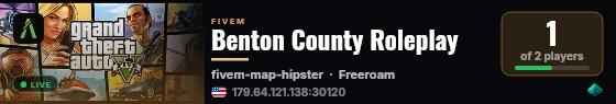 Benton County Roleplay live status badge