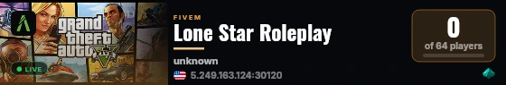 Lone Star Roleplay live status badge
