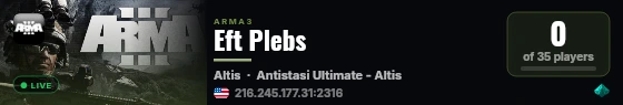 Eft Plebs live status badge