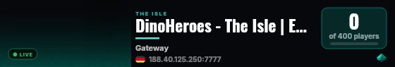 DinoHeroes - The Isle | EU/ESP | No Rules | x3 Growth live status badge