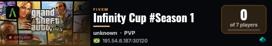 Infinity Cup #Season 1 live status badge