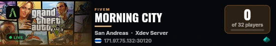 MORNING CITY live status badge