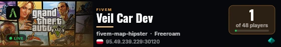 Veil Car Dev live status badge