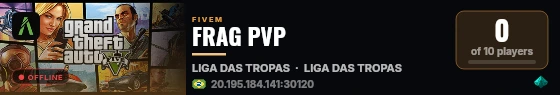 FRAG PVP live status badge
