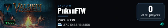 PuksuFTW live status badge