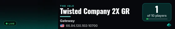 Twisted Company 2X GR live status badge