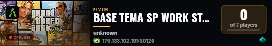 BASE TEMA SP WORK STORE | PINGBR | INAUGURADO HOJE | FACÇÕES | DISCORD: https://discord.gg/Nk3Nev3sFj | LGBTQI+ | SAMU | PMESP  live status badge