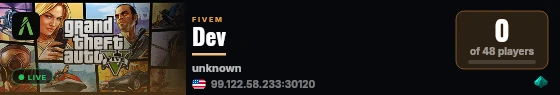 Dev live status badge