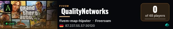  QualityNetworks live status badge