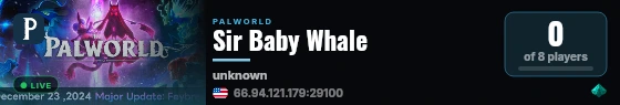 Sir Baby Whale live status badge