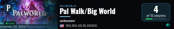 Pal Walk/Big World live status badge