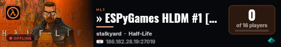 » ESPyGames HLDM #1 [Crossfire] | esports.com.py live status badge