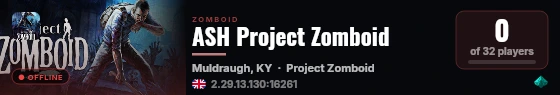 ASH Project Zomboid live status badge