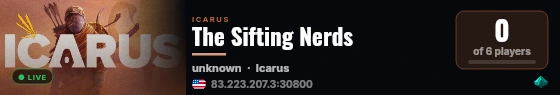The Sifting Nerds live status badge