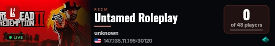 Untamed Roleplay live status badge