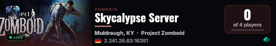 Skycalypse Server live status badge