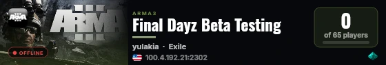 Final Dayz Beta Testing live status badge