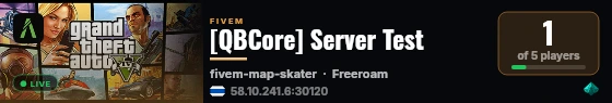 [QBCore] Server Test live status badge