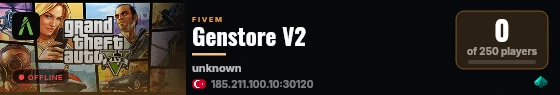 Genstore V2 live status badge