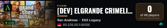 [DEV] ELGRANDE CRIMELIFE live status badge