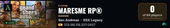 MARESME RP® live status badge