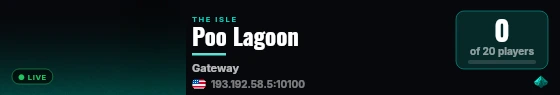 Poo Lagoon live status badge