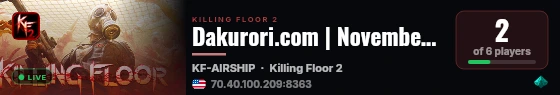 Dakurori.com | November II live status badge