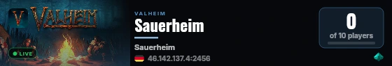 Sauerheim live status badge