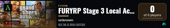 FURYRP Stage 3 Local Acceptance live status badge