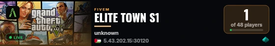 ELITE TOWN S1 live status badge