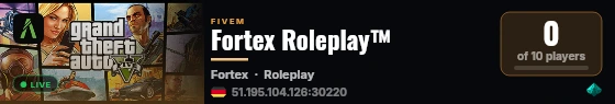 Fortex Roleplay™ live status badge