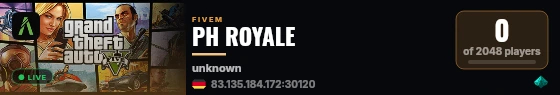 PH ROYALE live status badge