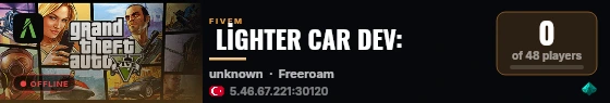  LİGHTER CAR DEV: live status badge