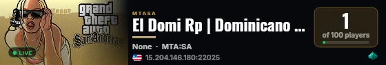 El Domi Rp | Dominicano | Latino | Optimizado | Roleplay | Teteo live status badge